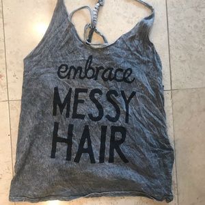 Embrace Messy Hair Tank